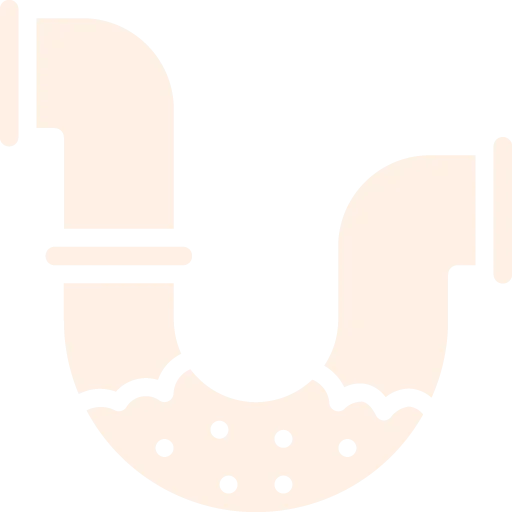 U-förmiges Icon in beige für ein Rohr